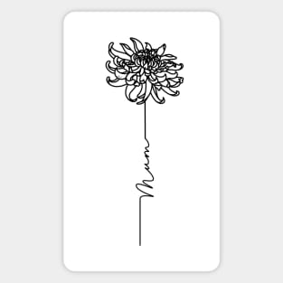 Mothers Day Chrysanthemum Flower - Mum - Commonwealth Spelling Magnet